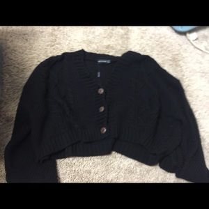 Black cropped sweater